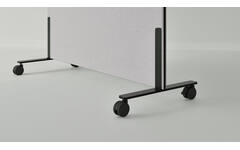 Akoestische whiteboard Silva, 200 x 120 cm, Lichtgrijs, verrijdbaar