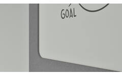 Akoestische whiteboard Silva, 200 x 120 cm, Donkergrijs, verrijdbaar