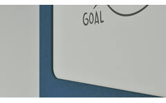 Akoestische whiteboard Silva, 200 x 120 cm, Blauw, verrijdbaar