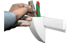 Opbergbakclip wit
