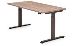 Bureau Flex 3+, Oak medium, onderstel Shadow grey, 160x80 cm