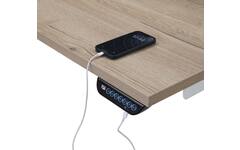 Bureau S-Line, Oak light, onderstel wit, 160x80 cm