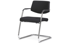 Stoel Passepartout 20, BN-stof sledemodel chroom