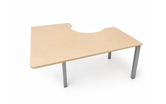 Werkplek/instructietafel 160 x 160 cm, H.I. van 62 t/m 82 cm