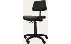 Stoel zithoogte 43-57 cm, luxe kunstleder Matzwart/00