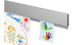 Info Rail alu 100 cm (inclusief bevestigingsmateriaal en eindkappen)