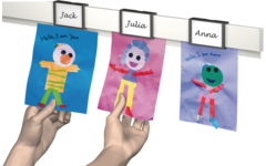 Info Rail me wit 100 cm (inclusief bevestigingsmateriaal en eindkappen)
