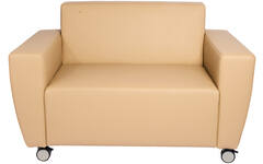 Bank Rolo 1,5-zits loveseat, geremde wielen, stof 7x 32M1709 classic java