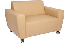 Bank Rolo 1,5-zits loveseat, geremde wielen, stof 7x 32M1709 classic java