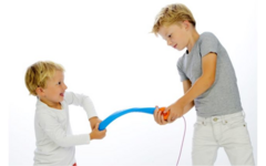 Safe 'n Sound hoofdtelefoon blauw, met afneembare textiel kabel