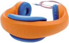 Safe 'n Sound hoofdtelefoon oranje, met afneembare textiel kabel