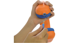 Safe 'n Sound hoofdtelefoon oranje, met afneembare textiel kabel