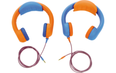 Safe 'n Sound hoofdtelefoon set van 6 st. (blauw/oranje) + 3 extra kabels