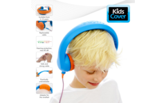 Safe 'n Sound hoofdtelefoon set van 6 st. (blauw/oranje) + 3 extra kabels