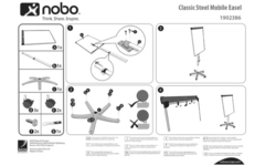 Flipover staal Nobo Nano Clean™ mobiel