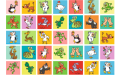 Beloningsstickers 431 dolle dieren parade, 35 motieven, 700 stuks
