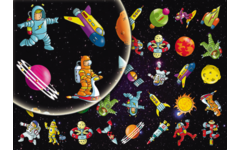 Beloningsstickers Astronauten 358 40 motieven, 800 stuks