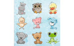 Beloningsstickers 412 knuffeldieren, 35 motieven, 700 stuks