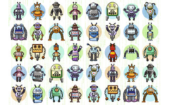 Beloningsstickers 416 Robots, 40 motieven, 720 stuks