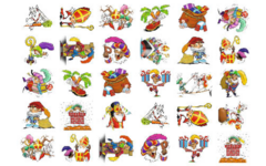 Beloningsstickers 426 Sint met pietjes, 30 motieven, 600 stuks