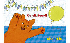 Miniposters Dikkie Dik gefeliciteerd 1112 4 motieven, 20 stuks