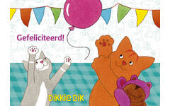 Miniposters Dikkie Dik gefeliciteerd 1112 4 motieven, 20 stuks
