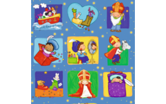 Beloningsstickers 457 Sint en Piet verkleedfeest, 35 motieven, 700 stuks