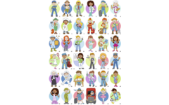 Beloningsstickers (serie 461) Beroepen, 36 motieven, 720 stuks