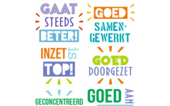 Beloningsstickers 464 Mindset Teksten, 30 motieven, 600 stuks