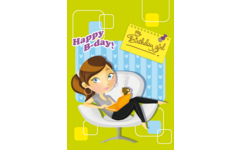 Miniposters Hippe Meiden 802, 20 stuks 4 motieven, 20 stuks