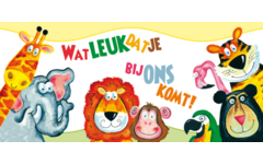 Oproepkaarten vrolijke dieren 5201 2 motieven, 25 stuks
