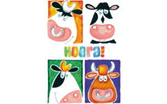 Miniposters Fantasie dieren 1027 4 motieven, 20 stuks