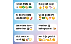 Beloningsstickers 483 complimenten, 24 motieven, 480 stuks
