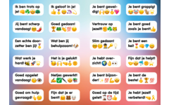 Beloningsstickers 483 complimenten, 24 motieven, 480 stuks