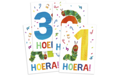 Cijferkaarten Rupsje Nooitgenoeg 1-4 jaar 5138, 4 motieven, 20 stuks