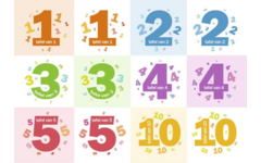Beloningsstickers tafel 1-5 + 10, 240 stickers