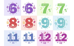 Beloningsstickers tafel 6-9 + 11-12