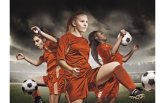 Miniposter 1089 Voetbalmeiden 4 motieven, 20 stuks