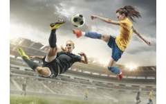 Miniposter 1089 Voetbalmeiden 4 motieven, 20 stuks