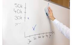 Whiteboardwisser spons microvezel licht grijs