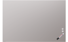Glasbord Legamaster mat 100 x 150 cm Warm Grey (rechte hoek)