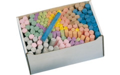 Bordkrijt assorti kleuren stofvrij, 144 stuks