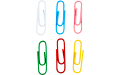 Paperclip gekleurd, 500 stuks ass.