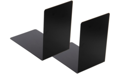 Boekensteun metaal 90 x 140 x 140 mm zwart, per set