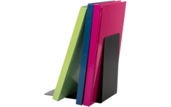 Boekensteun metaal 90 x 140 x 140 mm zwart, per set