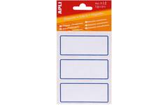 Schoollabels blauw 34 x 78 mm, 18 labels