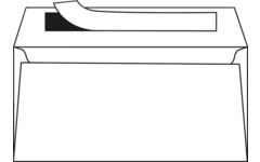 Enveloppen 114 x 229 mm, 80g/m² striplock, 500 stuks