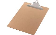 Klemplaat A4 bruin, hardboard