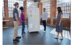 Whiteboard Nobo Move&Meet basis set afneembaar en draagbaar whiteboard grijs