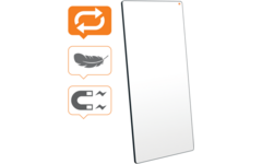 Whiteboard Nobo Move&Meet afneembaar en draagbaar 180x90cm zwart frame